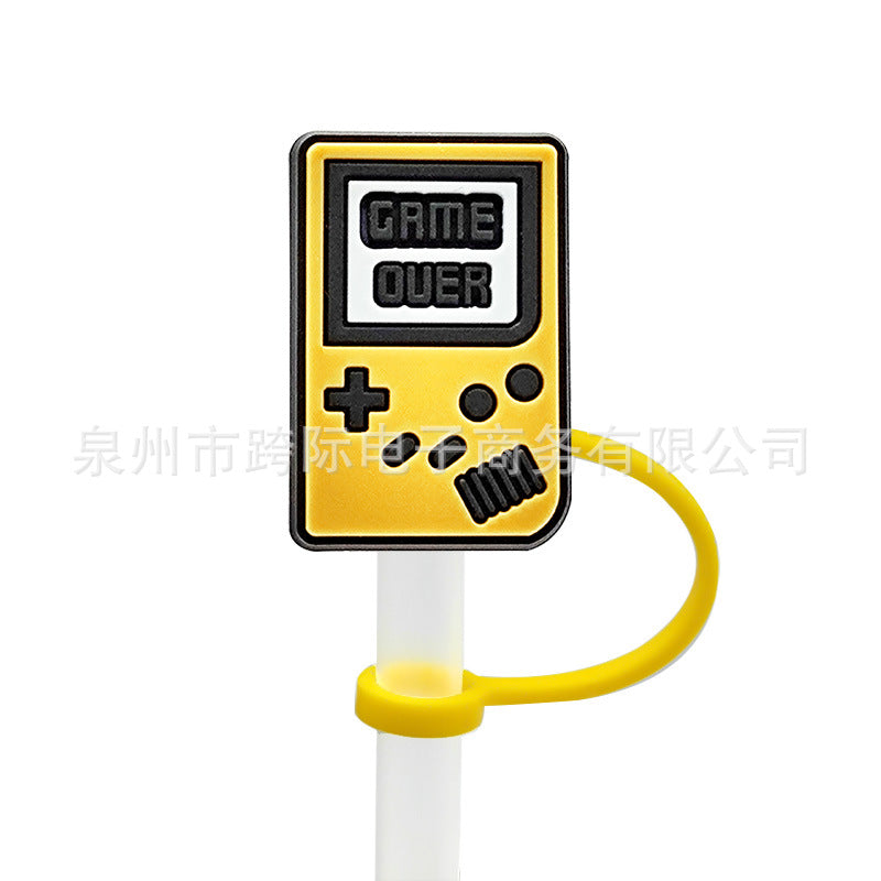 Wholesale 10pcs Game Style Straw Cap Silicone Dust Plug Cute Anime Party Casual Decorations